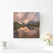 Mountain Pond-wandklok Vierkante Klok (Huis)