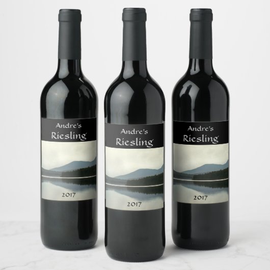 Mountain Pond Witte Wijn Label Etiket (Flessen)