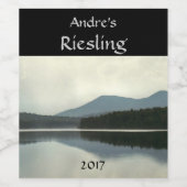 Mountain Pond Witte Wijn Label Etiket (Enkel label)