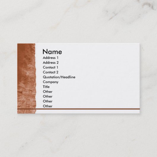 Mountain-profielkaart Visitekaartje (Voorkant)