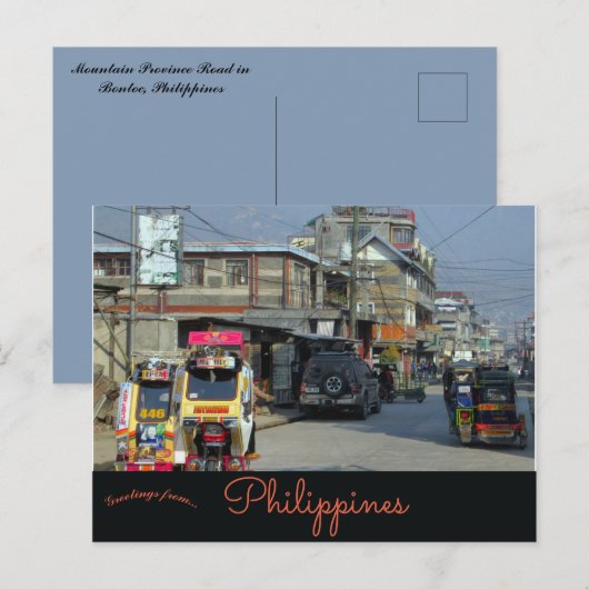 Mountain Province Road in Bontoc Filipijnen Briefkaart (Voorkant / Achterkant)