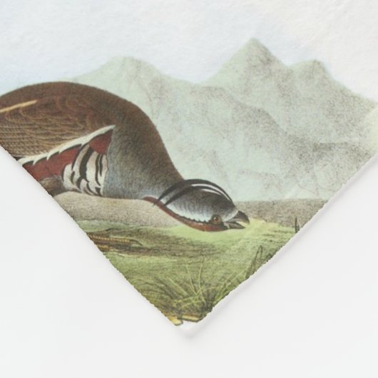 Mountain Quail van Audubon Fleece Deken (Hoek)