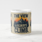 Mountain Quote Adventure Typography Mug Grote Koffiekop (Voorkant)