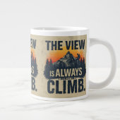 Mountain Quote Adventure Typography Mug Grote Koffiekop (Rechts)