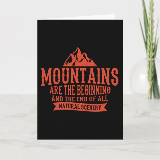 MOUNTAIN QUOTES Funny Hikers Wanderer Kaart (Voorkant)