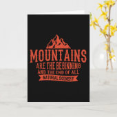 MOUNTAIN QUOTES Funny Hikers Wanderer Kaart (Gele Bloem)