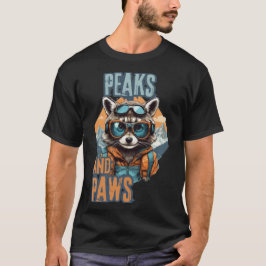 Mountain Raccoon Urban Art Style T-shirt