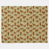Mountain Rams Bighorn Sheep Rustic Pattern Fleece Deken (Voorkant (Horizontaal))