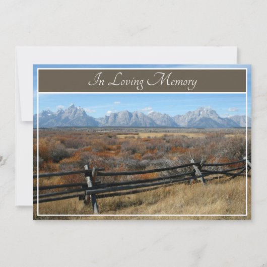 Mountain Ranch Memorial Service - begrafenisuitnod Kaart (Voorkant)