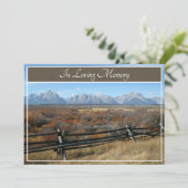 Mountain Ranch Memorial Service - begrafenisuitnod Kaart (Staand voorkant)