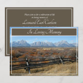 Mountain Ranch Memorial Service - begrafenisuitnod Kaart (Voorkant / Achterkant)