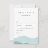 Mountain Range bruiloft RSVP (Voorkant)