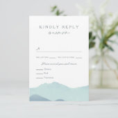 Mountain Range bruiloft RSVP (Staand voorkant)