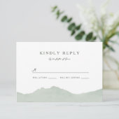Mountain Range bruiloft RSVP (Staand voorkant)