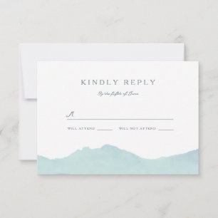Mountain Range bruiloft RSVP Kaartje