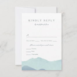 Mountain Range bruiloft RSVP Kaartje