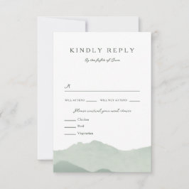 Mountain Range bruiloft RSVP Kaartje