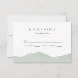 Mountain Range bruiloft RSVP Kaartje