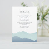 Mountain Range Insert-Kaart Informatiekaartje (Staand voorkant)