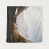 MOUNTAIN RANGE ONDER CLOUDY SKY WANDKLEED (Voorkant (horizontaal))