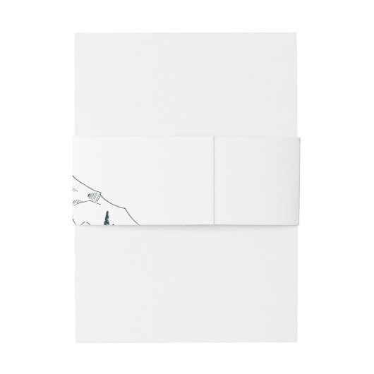 Mountain Range Wedding Belly Band Uitnodigingen Wikkel (Achterkant Voorbeeld)