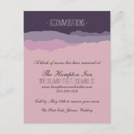 "Mountain Range" Wedding Details Kaart 4.25 "x5.5"