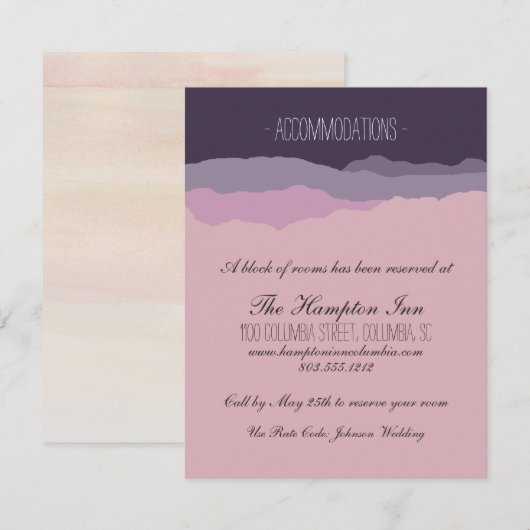 "Mountain Range" Wedding Details Kaart 4.25 "x5.5" (Voorkant / Achterkant)