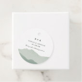 Mountain Range Wedding Invite Bedankjes Labels (In situ)