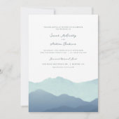 Mountain Range Wedding Invite Kaart (Voorkant)