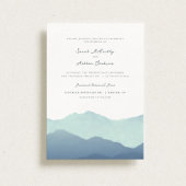 Mountain Range Wedding Invite Kaart