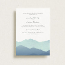 Mountain Range Wedding Invite