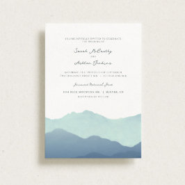 Mountain Range Wedding Invite Kaart