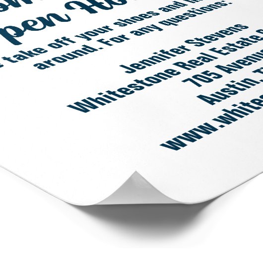 Mountain Real Estate Company Custom Open House Poster (Hoek)