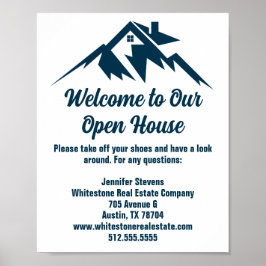 Mountain Real Estate Company Custom Open House Poster