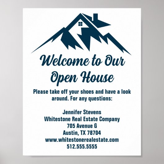 Mountain Real Estate Company Custom Open House Poster (Voorkant)
