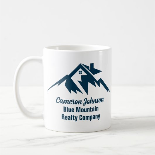 Mountain Real Estate Company Custom Realtor Koffiemok (Links)