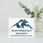 Mountain Real Estate Company Maatwerk Marketing Briefkaart (Staand voorkant)