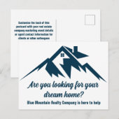 Mountain Real Estate Company Maatwerk Marketing Briefkaart (Voorkant / Achterkant)
