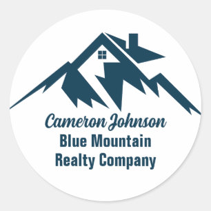 Mountain Real Estate Company Maatwerk Marketing Ronde Sticker
