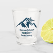 Mountain Real Estate Company Maatwerk Marketing Shot Glas (Voorkant)