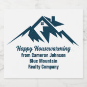 Mountain Real Estate Company Maatwerk Marketing Sparkling Wijnetiket (Enkel label)