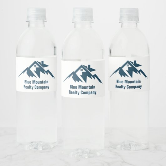 Mountain Real Estate Company Maatwerk Marketing Waterfles Etiket (Flessen)