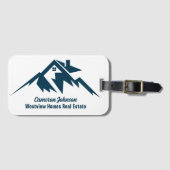 Mountain Real Estate Company Personalized Realtor Bagagelabel (Voorkant (horizontaal))