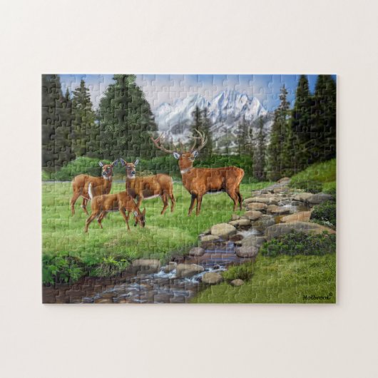 Mountain Red Deer Safari Legpuzzel (Horizontaal)