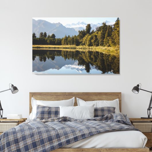 Mountain Reflection Photo Home Decor Canvas Afdruk (Insitu (Slaapkamer))