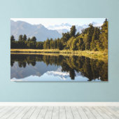 Mountain Reflection Photo Home Decor Canvas Afdruk (Insitu (Houten vloer))