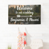 Mountain Reflection Wedding Welkom Banner (Insitu)