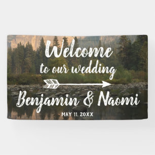 Mountain Reflection Wedding Welkom Banner