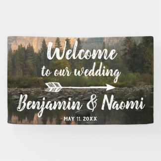 Mountain Reflection Wedding Welkom Banner