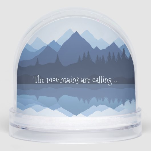 Mountain Reflections Design Snow Globe Sneeuwbol (Voorkant)